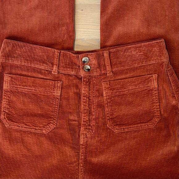 FAHERTY Portland Corduroy Pants High Rise Straight Gingerbread Womens Size 30 - Picture 5 of 9